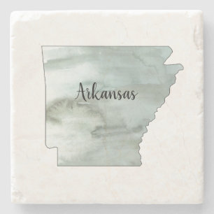 Arkansas State Illustration Stone Coaster