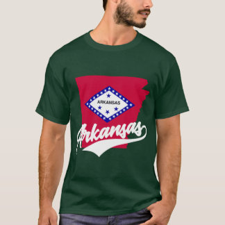Arkansas State Map And Flag T-Shirt