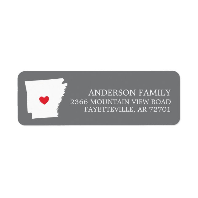 ARKANSAS State | Moving Return Address Label (Front)