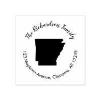 Arkansas state return address rubber stamp