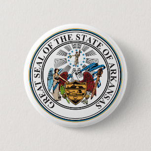 Arkansas State Seal Emblem 2 Inch Round Button