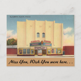 Arkansas, The Elberta Theatre Postcard