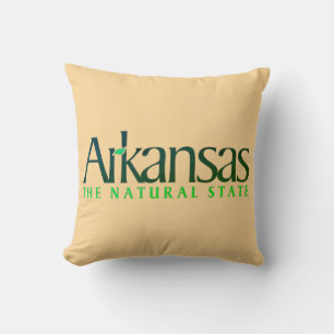 Arkansas The Nature State Throw Pillow