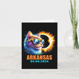 Arkansas Total Solar Eclipse 2024 Cat Solar Eclips Card