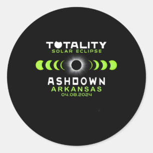 Arkansas Total Solar Eclipse 2024 Classic Round Sticker