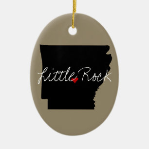 Arkansas Town Ceramic Ornament