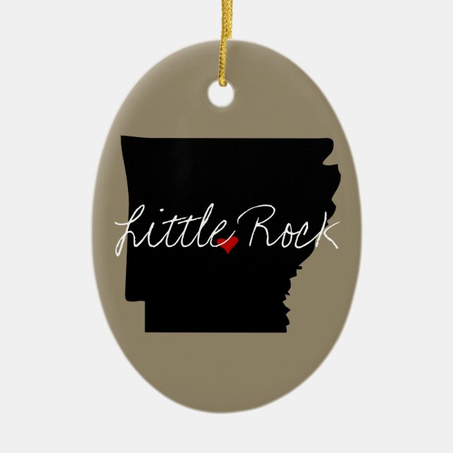 Arkansas Town Ceramic Ornament (Front)