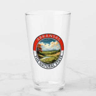 Arkansas Travel Art Badge Glass