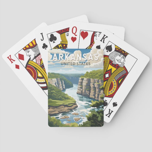 Arkansas Travel Art Vintage Playing Cards (Back)