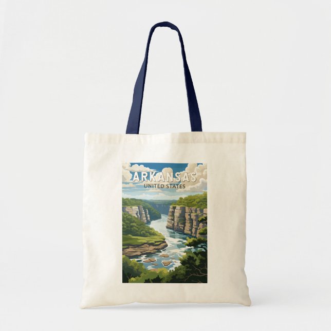 Arkansas Travel Art Vintage Tote Bag (Front)