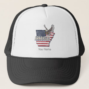 Arkansas United States Retro Map Vintage USA Trucker Hat