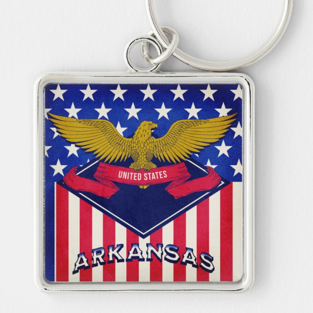 Arkansas USA Flag   Keychain (Front)