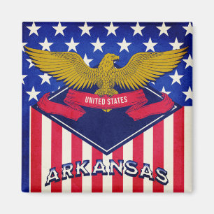 Arkansas USA Flag Magnet