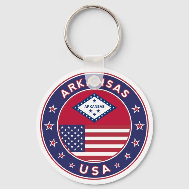 Arkansas, USA states Keychain (Front)
