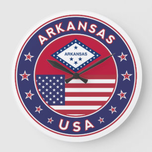 Arkansas, USA states Large Clock