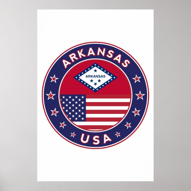 Arkansas, USA states Poster (Front)