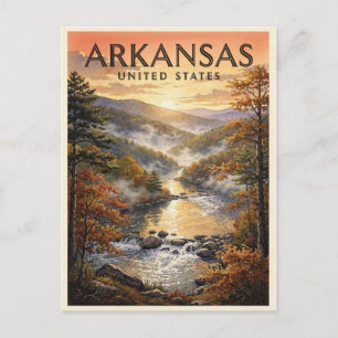 Arkansas USA Vintage Travel Postcard