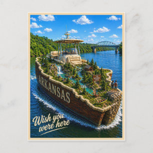 Arkansas   Wish You Were Here   State Series Postcard