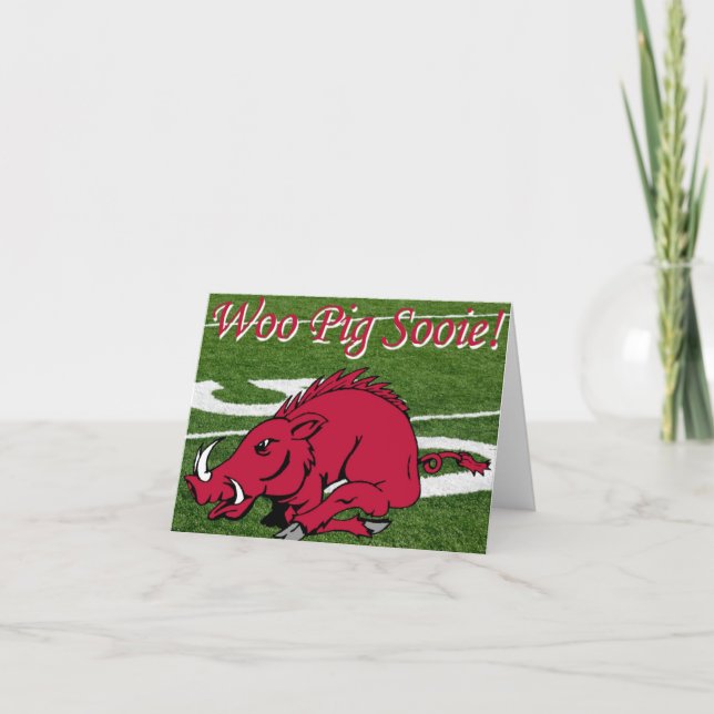 Arkansas Woo Pig Sooie Note Card (Front)