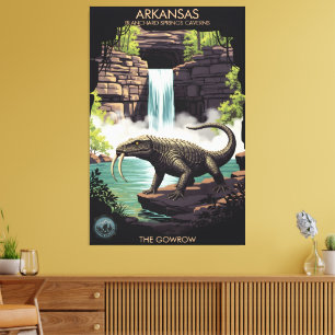 Arkansas WPA Style Canvas Print