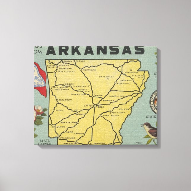 ArkansasLarge Letter ScenesArkansas Canvas Print (Front)