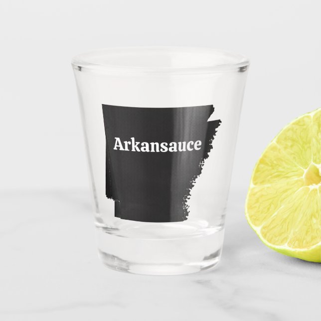 Arkansauce Shot Glass (Front)