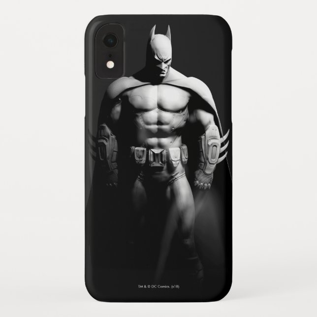 Arkham City | Batman Black and White Wide Pose Case-Mate iPhone Case (Back)