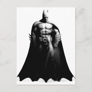 Arkham City Batman Black and White Wide Pose Postcard