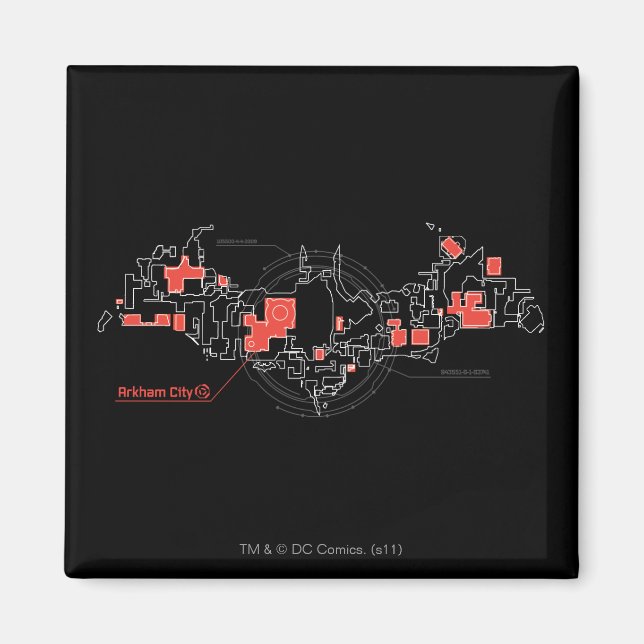 Arkham City Diagram Magnet (Front)