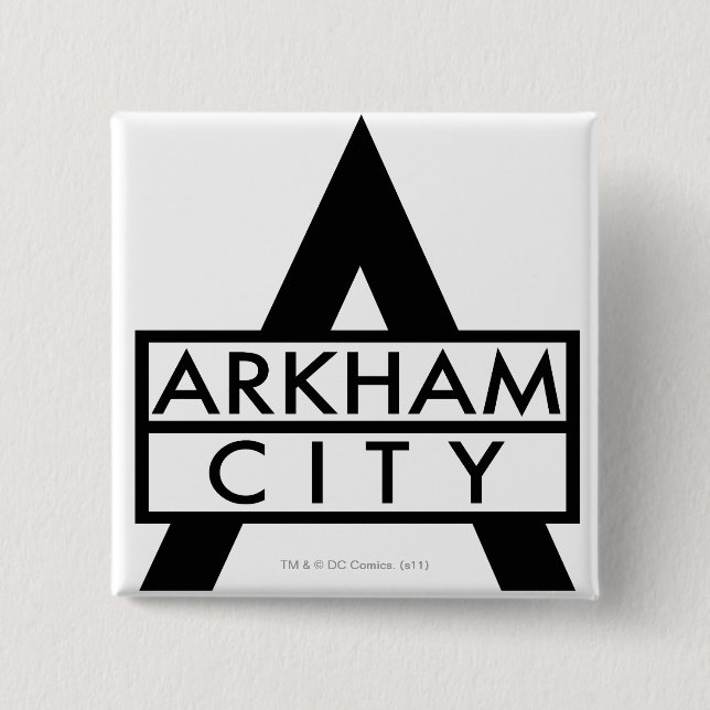 Arkham City Icon 2 Inch Square Button (Front)