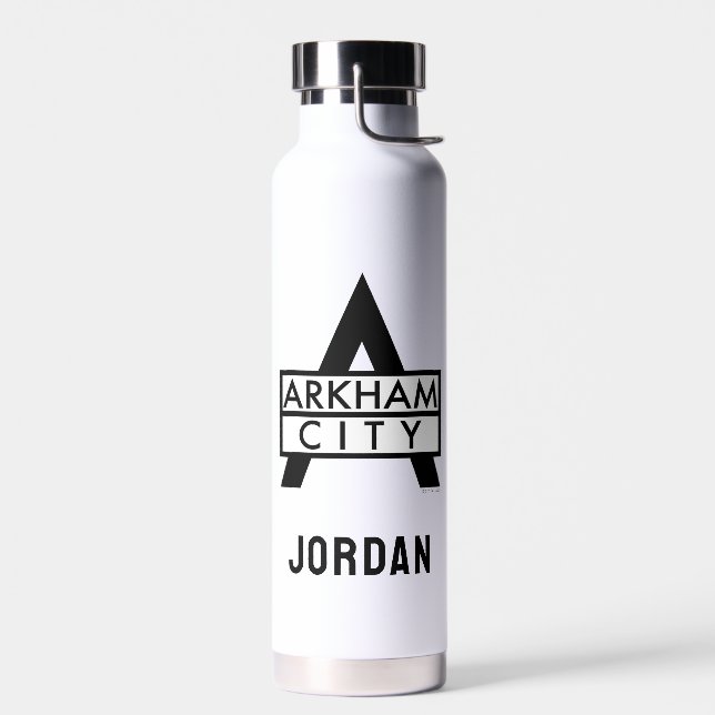 Arkham City Icon | Add Your Name Water Bottle (Left)