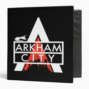 Arkham City Logo White Binder
