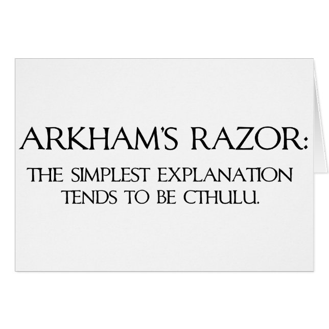 Arkham's Razor (Front Horizontal)