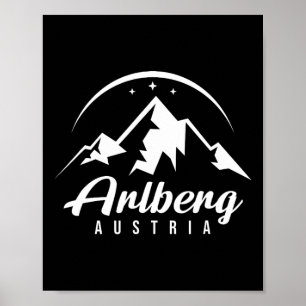 Arlberg Austria Ski Resort Skiing Snowboarding Sou Poster