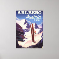 Arlberg Austria ski travel poster