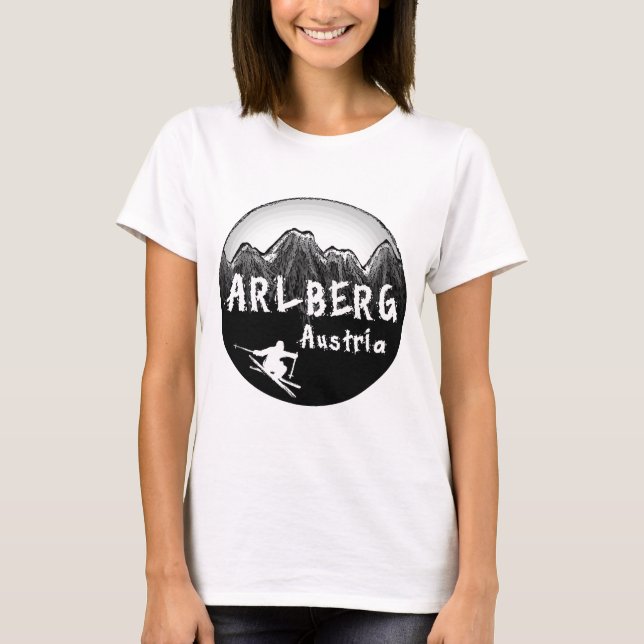 Arlberg Austria skier T-Shirt (Front)