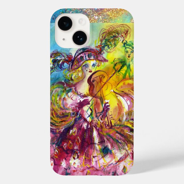 ARLECCHINA  VIOLINIST / Venetian Carnival Night Case-Mate iPhone Case (Back)