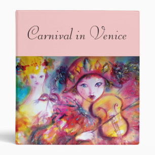 ARLECCHINO AND COLOMBINA / Venetian Carnival Masks Binder