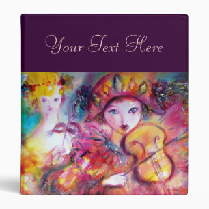 ARLECCHINO AND COLOMBINA / Venetian Carnival Masks Binder