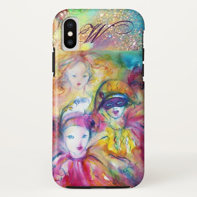 ARLECCHINO PIERO AND COLOMBINA /  MONOGRAM Case-Mate iPhone CASE (Back)