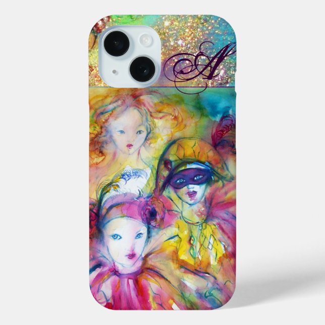 ARLECCHINO PIERO AND COLOMBINA /  MONOGRAM Case-Mate iPhone CASE (Back)