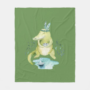 Arlena the Alligator Fleece Blanket