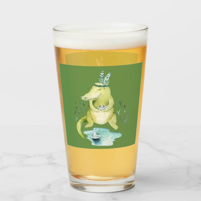 Arlena the Alligator Glass (Back Filled)