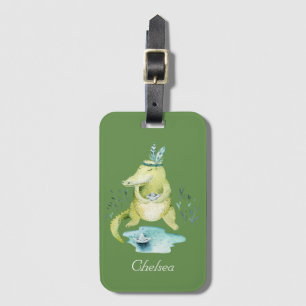 Arlena the Alligator Personalized Luggage Tag