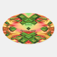 ARLENE ~ CHRISTMAS 2025 Green Red Yellow Fractal ~