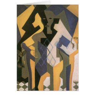 Arlequin à une table de Juan Gris, Cubisme Vintage