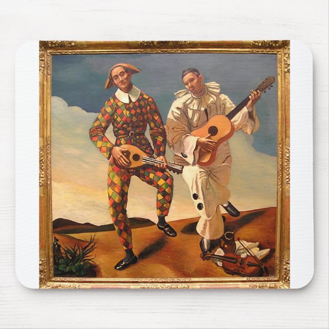 Arlequin et Pierrot Mouse Pad (Front)