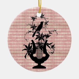 Arlequin Harpe Ornement Silhouette Oiseau