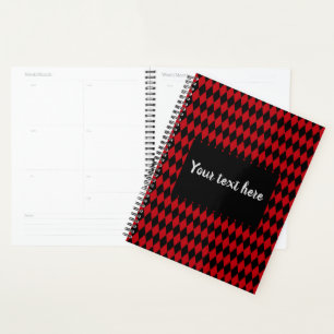 Arlequin Vintage rouge et noir