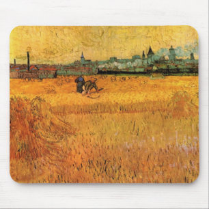 Arles: View from Wheat Fields by Vincent van Gogh Mouse Pad
